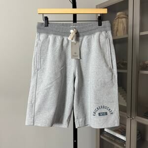 Knickerbocker Grey Logo Collegiate Shorts XL NEW Blue Cotton Bermuda Sweatshort